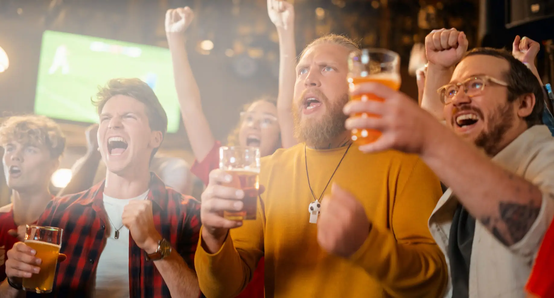 Cheering at Bar